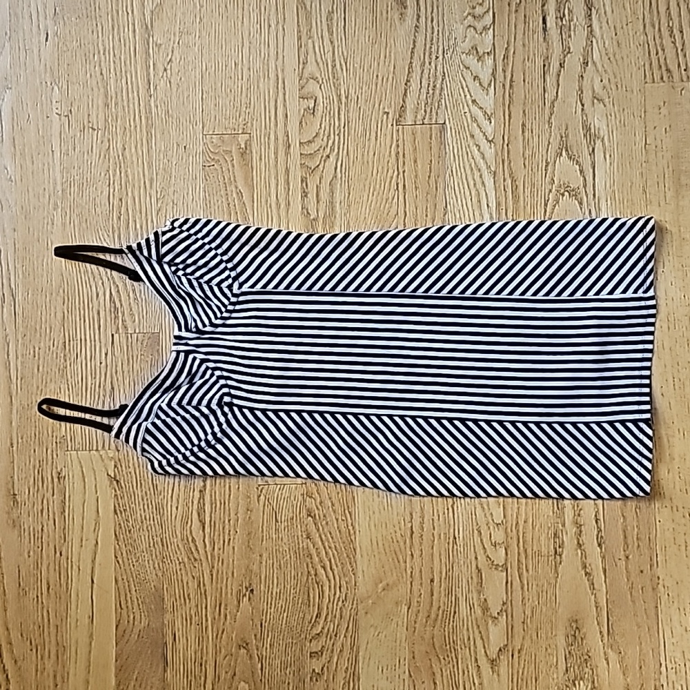 Neutral striped body con mini dress - Picture 2 of 11